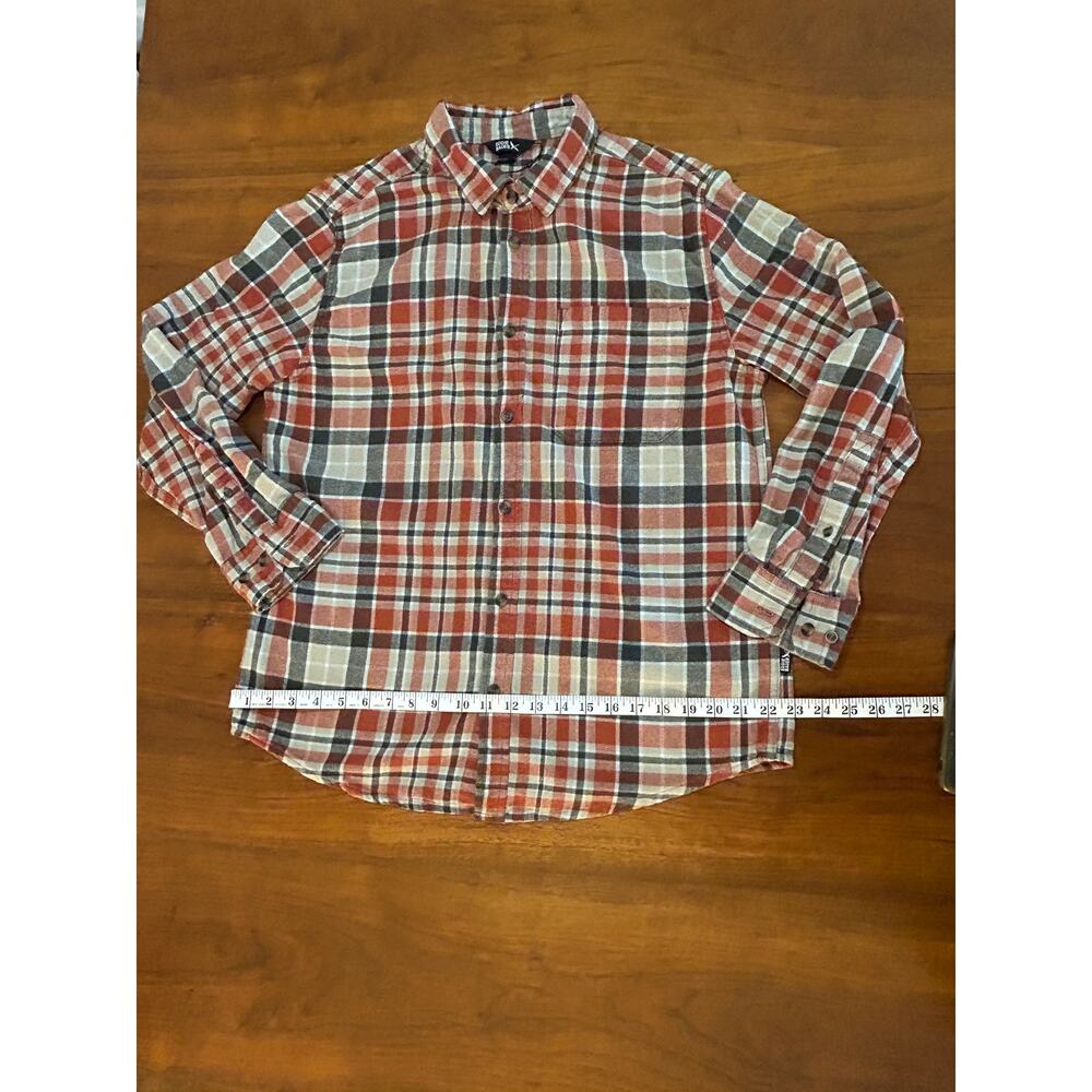 Plaid Flannel Eddie Bauer Long-Sleeve Button-Down Shirt Y2K Grunge - (Mens L)‎ - Picture 8 of 11